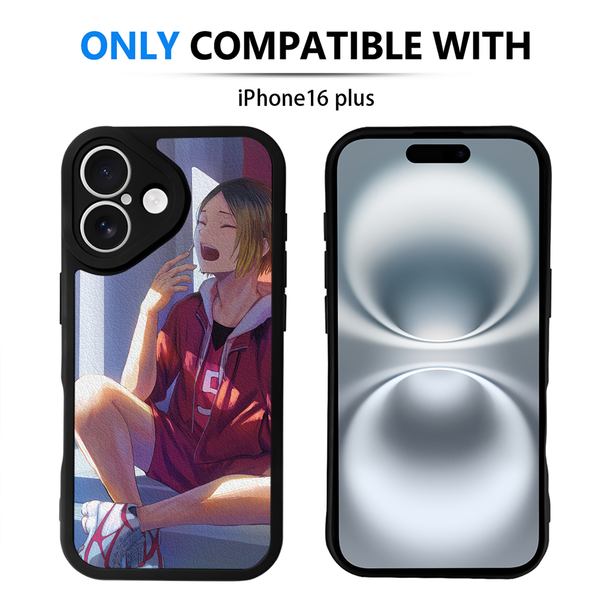 （画像用） ハイキュー!! Haikyu!! 【iPhone 16シリーズ対応】シリコンスマホケース（レザー調） 材質：シリコン